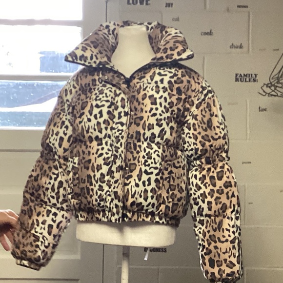 Steve Madden Jackets & Blazers - MADDEN GIRL Leopard Puffer Jacket, Animal Print Women's Jacket new
